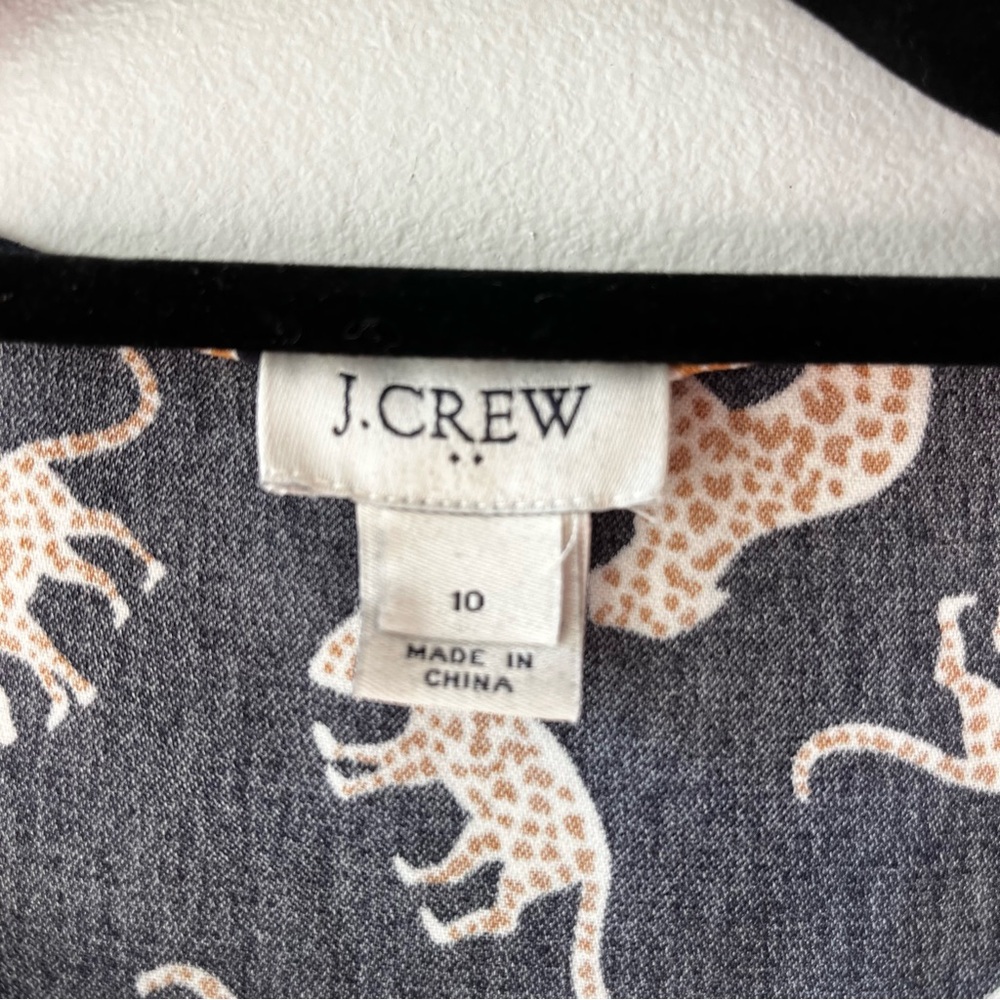J.Crew• Navy Leopard Wrap Dress• Sz 10 - Picture 6 of 12
